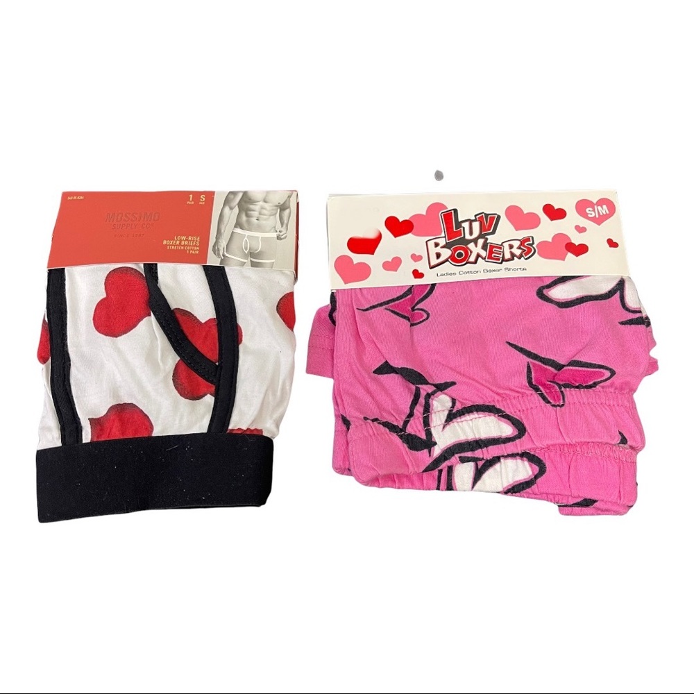 Men’s Valentine’s Day Boxer Briefs Size Small Set of 2